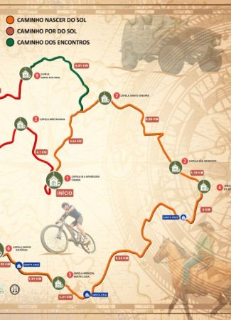 Mapa do Caminho das Capelas